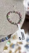 Colorful crystal pearl bracelet, titanium steel bracelet, men's bracelet, crystal handcrafted string details Picture